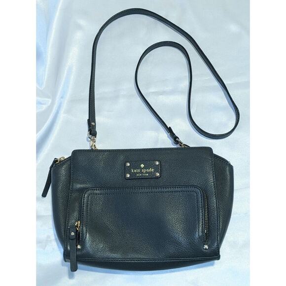 Kate Spade New York Baxter Street Blue Sevilla Leather Crossbody Shoulder Bag - Picture 1 of 16